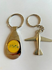 Pewter plane keyring & chrome