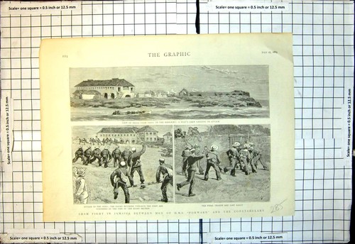 Old print sham fight - fight, jamaica