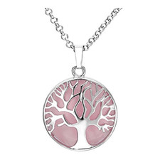 Rose Quartz Necklace Tree of