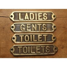 Railway Toilet Signs · Brass