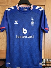 Oldham Athletic Fc medium adult home football shirt,  2022/23 season.