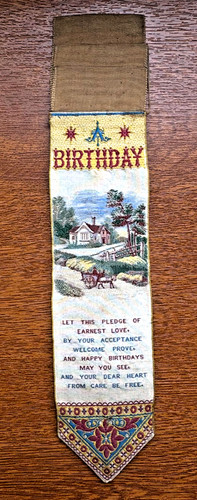 Silk woven bookmark - woven, birthday