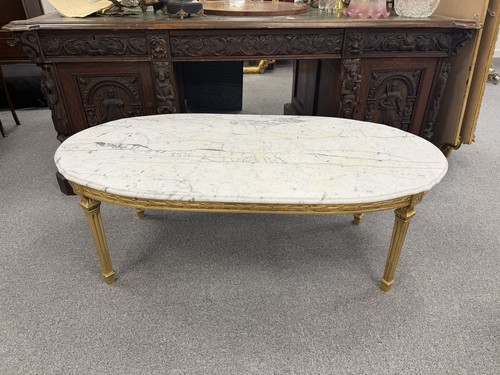 French giltwood white carrara - giltwood,