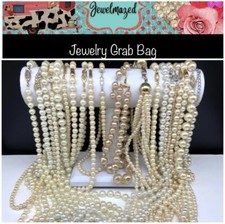 10 Beaded Faux Pearl Necklaces