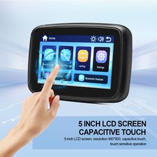 5" GPS Sat Nav Motorcycle Navigation Wireless CarPlay Android Auto Touch Screen