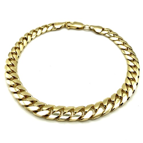 9ct gold cuban - cuban, bracelet