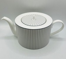 Elegant Contemporary Marks & Spencer Hampton 2 Pint Teapot with Vertical Stripes