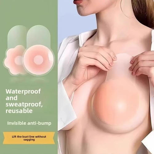Pair silicone invisible bra - invisible,