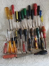 Vintage Screwdrivers Bundle Tools 30 Pcs Joblot Assorted Hand Tool Lot