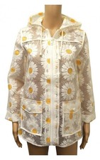 Daisy Flower Floral Rain Coat Transparent Quirky S Unique Midi Jacket Sunflower