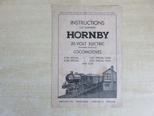 Original Instructions for running Hornby 20 - Volt Electric Locomotives.