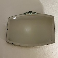 Small Vintage Art Deco 1930s Frameless Original Bevelled Edge Mirror Excellent