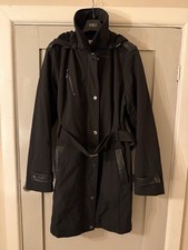 Michael Kors Women's Black Coat with Belt and Detachable Hood Size L  Never Worn