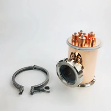 4" (102Mm) Copper Sight Glass Union Tri-Clamp Tee with Copper Bubble Sectio Dist