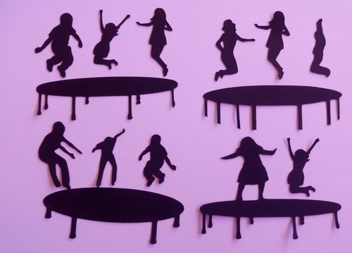 Trampolines with children - with,