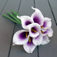 Artificial Calla Lily Bunch of 10 in Many Colours - Real Touch Flowers