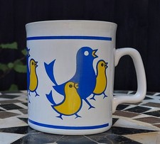 Vintage Retro Blue, Yellow &
