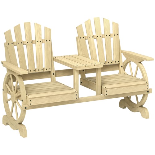 Wooden garden bench with - wooden,