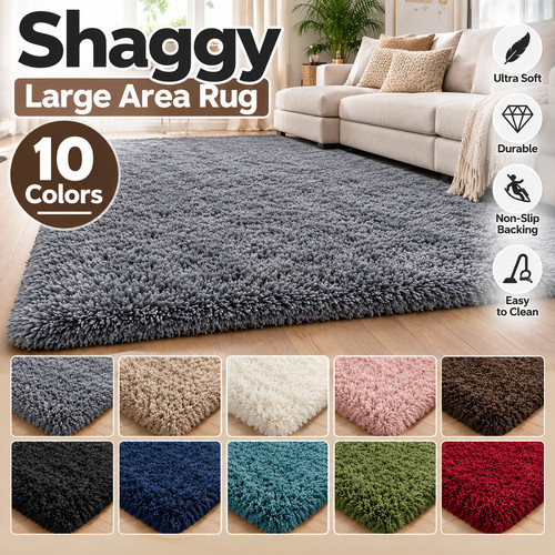 Fluffy rugs large shaggy - fluffy,