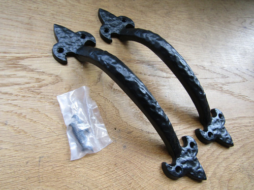 Rustic iron door pull - , handles