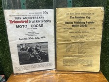 Rare 1970s Moto Cross Programmes X2 Mid Bucks & Berkhamsted Mancave Motorbikes