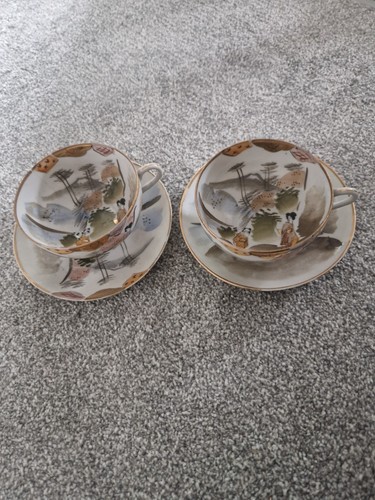 Japanese eggshell tea set - japanese,