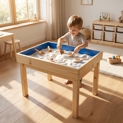 Wooden therapy sandtray with - sandtray,