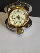 GRANTS OF DALVEY Silver Toned & Brass 'VOYAGER CLOCK