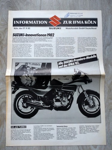 Suzuki brochure 1982 650 - suzuki,