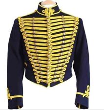 Premium Scottish navy blue hussar jacket tunic jacket Military uniform jacket