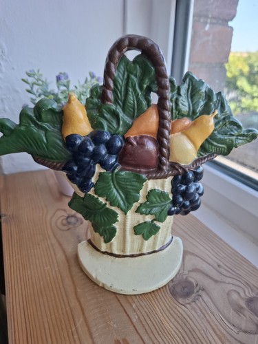 Vintage large cast iron fruit - cast,