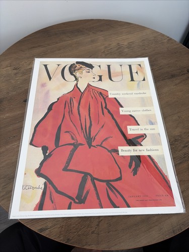 Vogue january 1954 red - red, coat