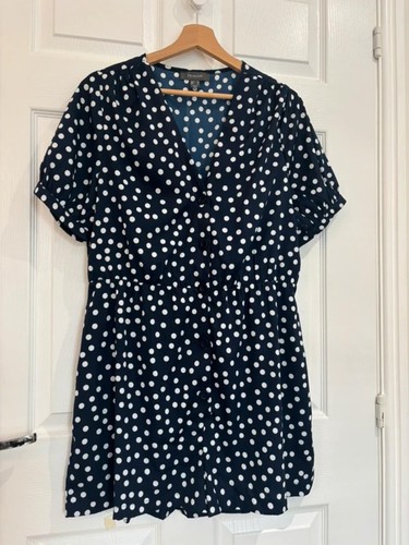 Primark navy white polka dot - white,