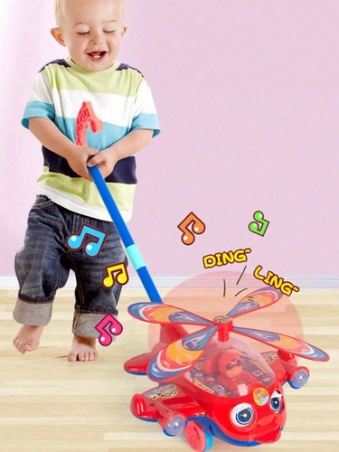 Cartoon airplane push toy - cartoon,
