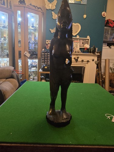 African hand carved lady - african,