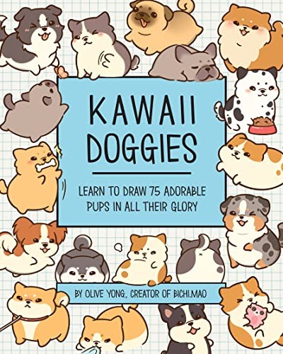 Kawaii doggies learn draw - learn,