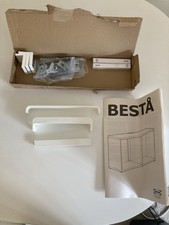 IKEA BESTA BRACKETS TV BENCH CABLE ACCESS SET WHITE NEW ORIGINAL PARTS BNIP