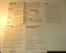 Creda TSR Owners Guide, Assembly & Installation Booklet, Service & Spares 1992