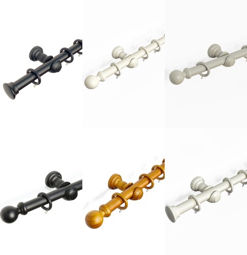 Wooden curtain poles - 28, mm