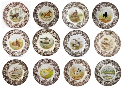 Spode woodland set - 12, x