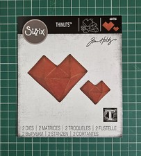 Very Rare Sizzix Thinlits Tim Holtz Die - Faceted Heart 664156