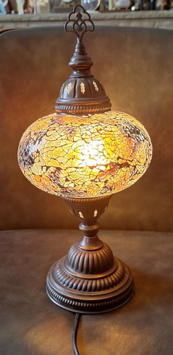 Mosaic crackle glass globe - crackle,