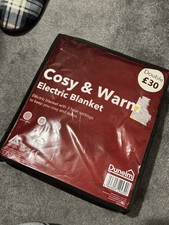 Dunelm Double Electric Blanket Machine Washable 3 Settings (Brand New)
