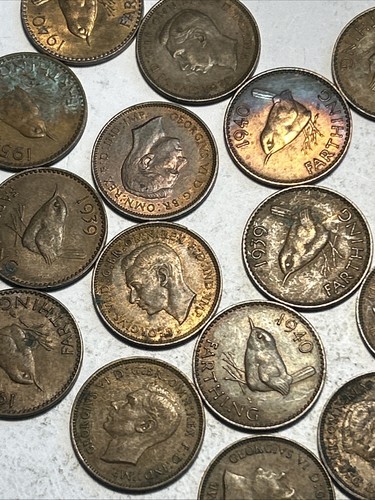17x king george farthings - 17x,