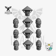 Samurai Style Heads (x10)