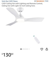 CJOY Ceiling Fan with Lighting and Remote Control 42 Inch
