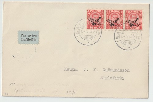 P84 iceland 1928 - iceland, flight