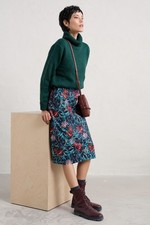 Seasalt Women's Skirt - multi Forest View Skirt - Regular - Seaweed Bloom Mariti