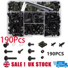 190XComplete Motorcycle Fairing Bolts Kit Panel Speed Clip Fastener Screw Set UK