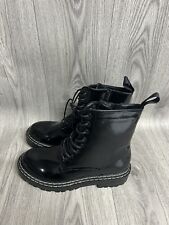 Women’s Missguided Leather Ankle Boots Black UK Size 6 Brand New 